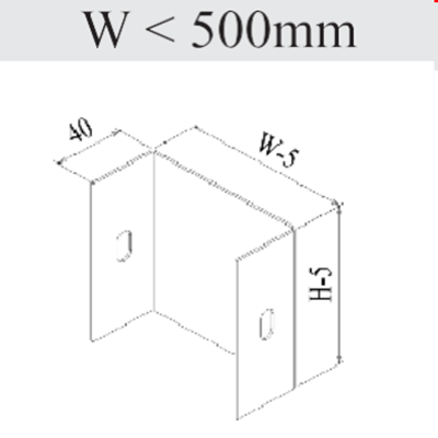 Chặn đầu cuối W < 500mm